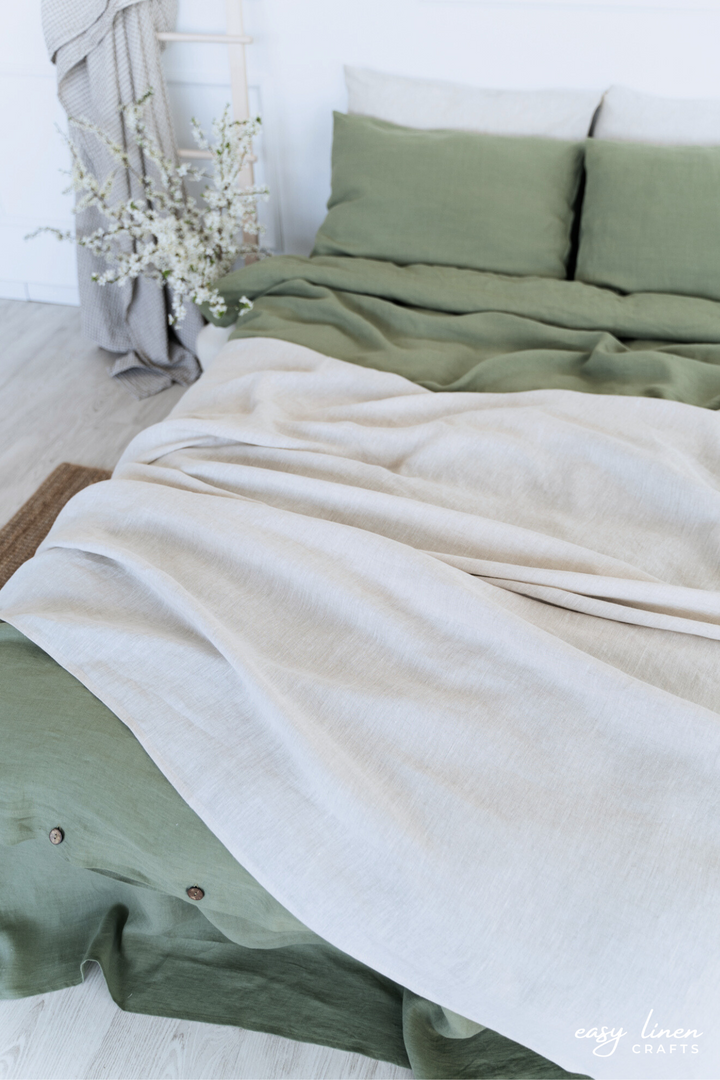 Linen Bedspread in various colors - Easy Linen Crafts