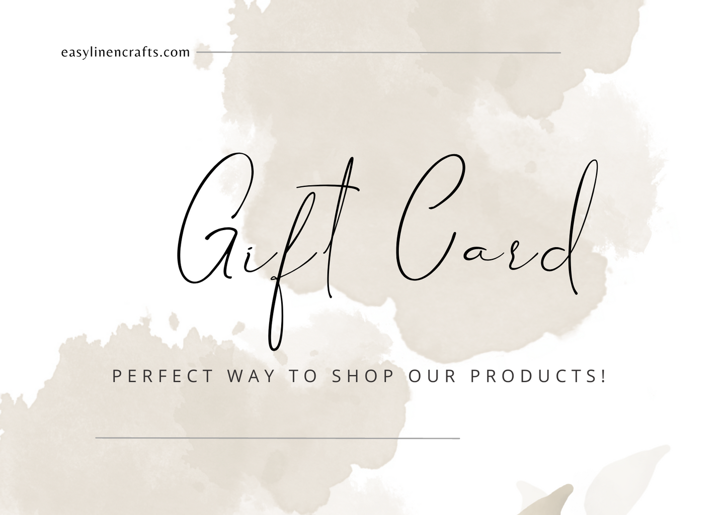 Gift Card - Easy Linen Crafts