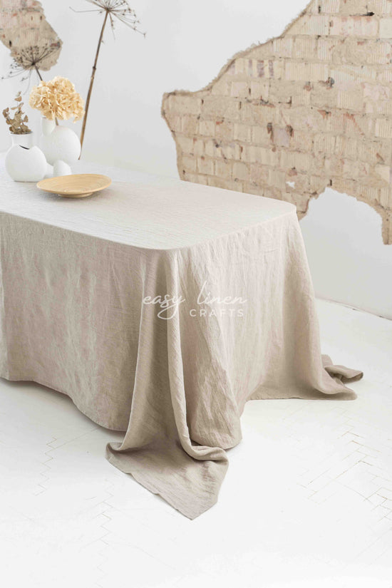 Linen tablecloth in Natural color