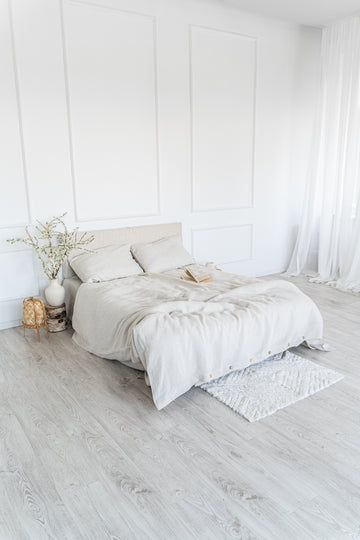 Linen Bedding Set: Linen Duvet Cover + 2 Linen Pillowcases - Easy Linen Crafts