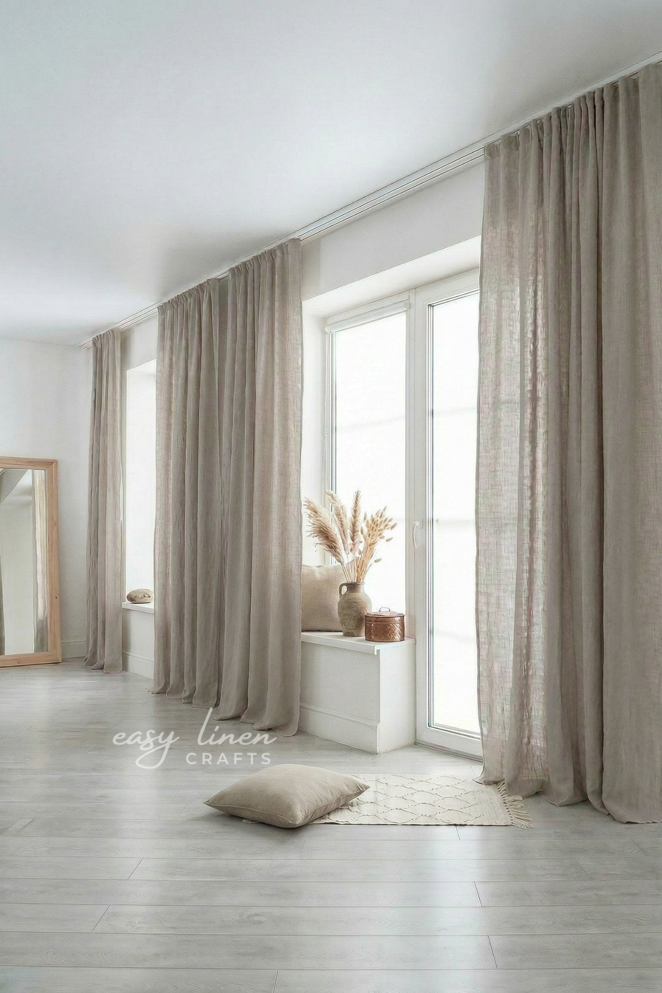 Linen curtain panel in Natural Color (1 Panel)