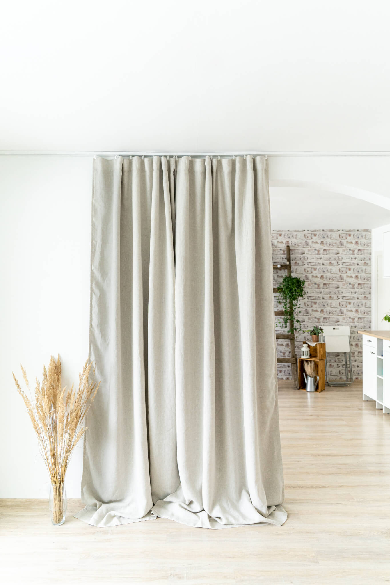 130cm/ 51'' width blackout linen curtains in various colors (1 pair)