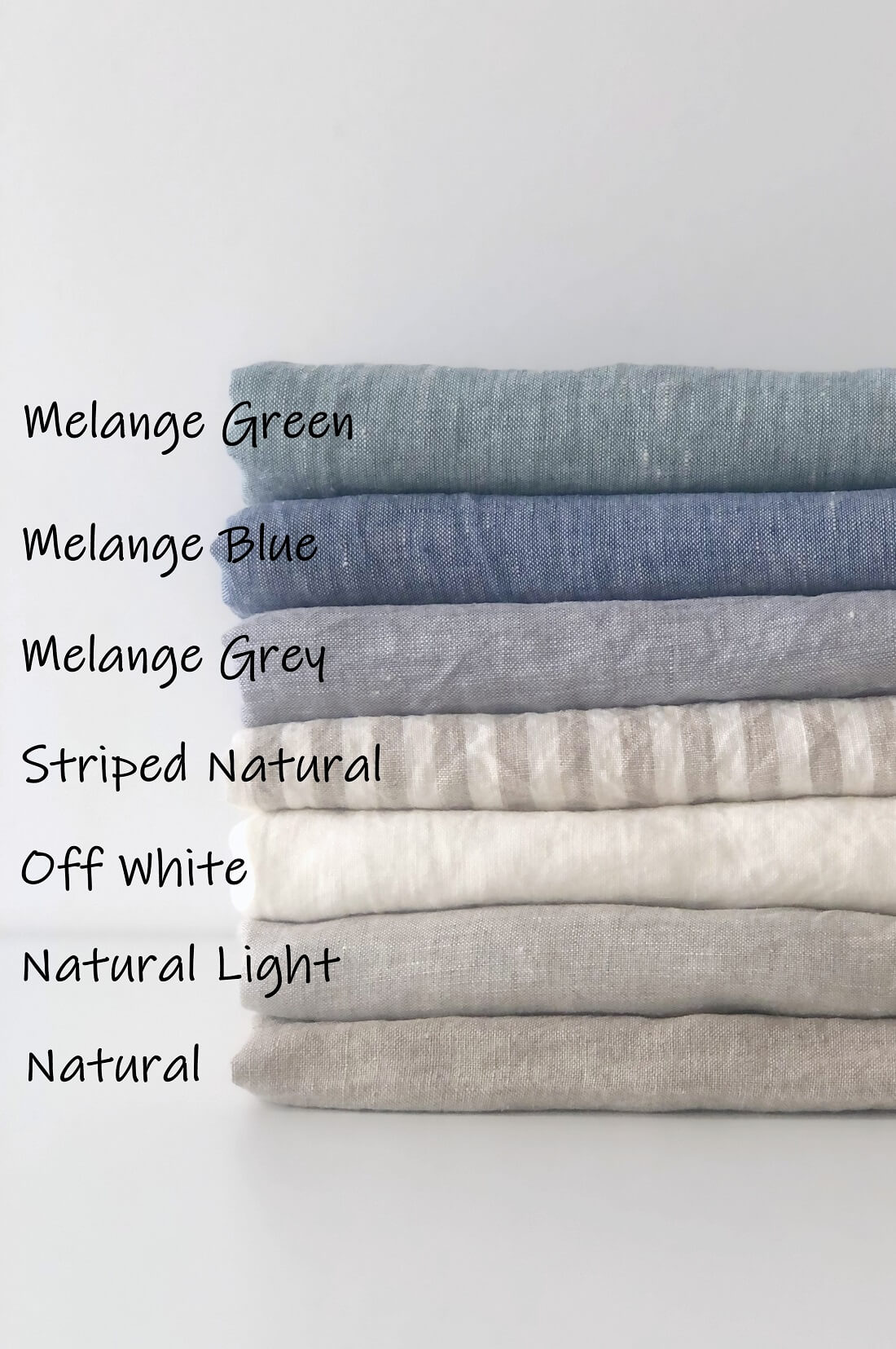 Linen flat sheet in Natural color