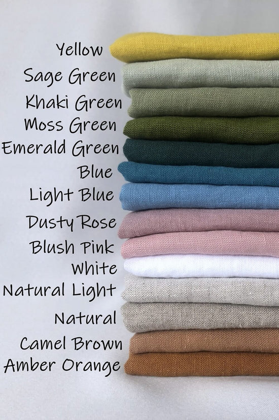 Set of 2 linen tea towel in various colors