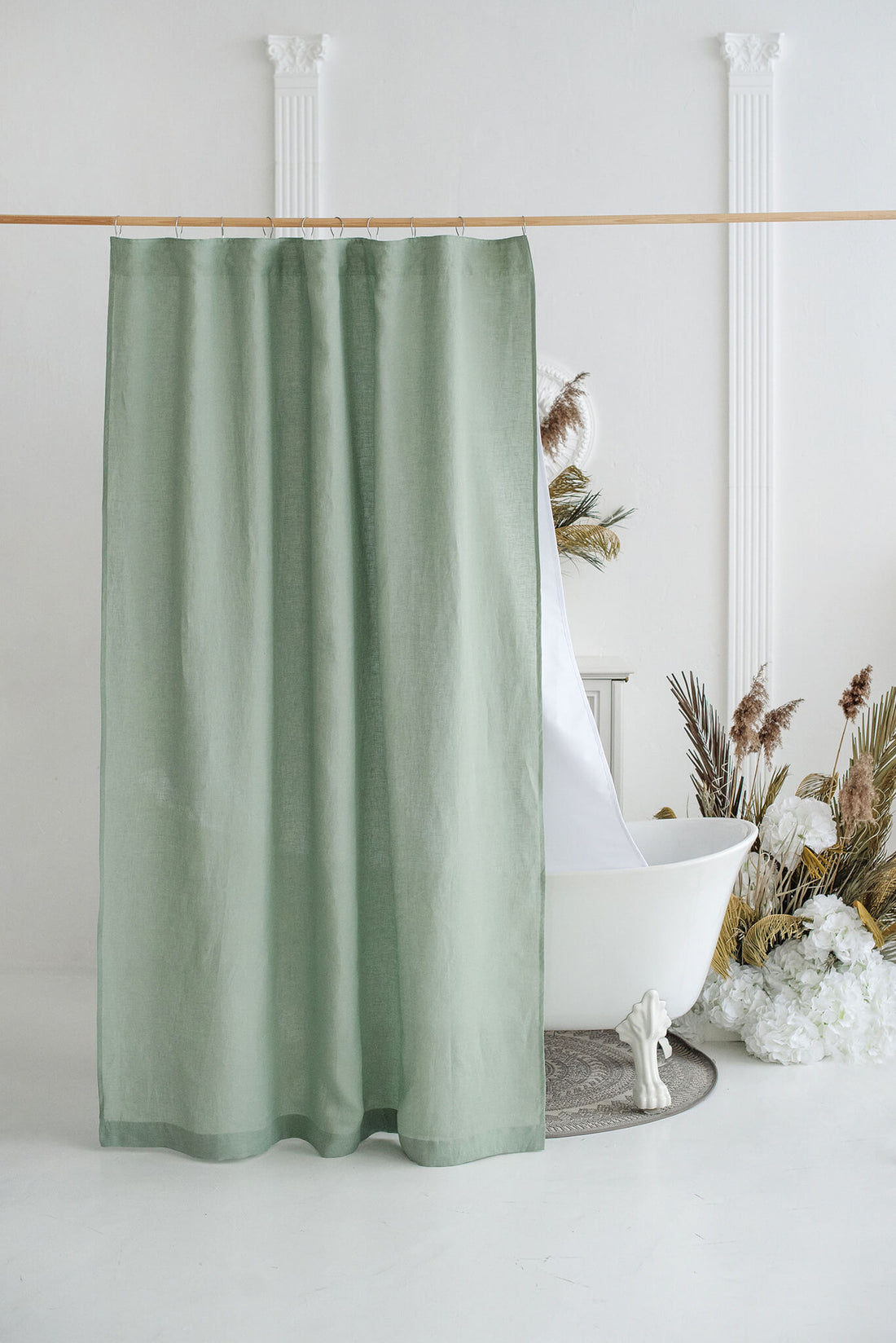 LINEN SHOWER CURTAINS Easy Linen Crafts